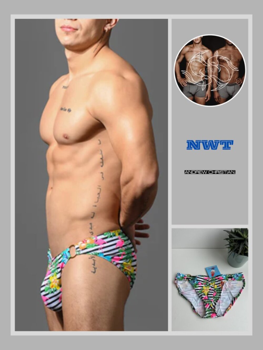 Andrew Christian - Island Tropic Ring Swim Bikini - Multi (M)